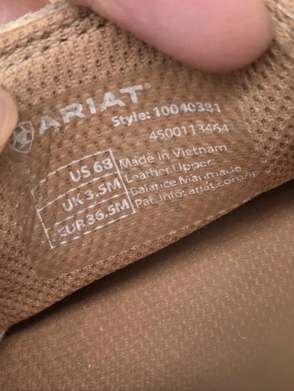 Ariat very good
